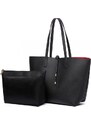 Miss Lulu Kabelka shopper oboustranná Black/Red