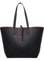 Miss Lulu Kabelka shopper oboustranná Black/Red