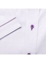 Willsoor Pánská slim fit košile 6613 s krátkým rukávem ve fialkové barvě