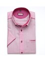 Willsoor Pánská slim fit košile 6629 ve fialkové barvě s krátkým rukávem