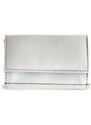 Světle šedá kožená mini peněženka Athena