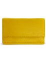 Žlutá kožená mini peněženka Athena