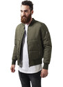 UC Men Basic Quilt Bomber Jacket olivová