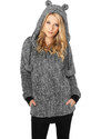 URBAN CLASSICS Ladies Melange Teddy Zip Hoody