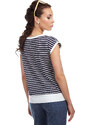 Top Elegant Pruhované tričko - LELA / modrá a bílá