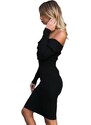 Levné černé letní clubwear šaty