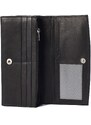 Dámská kožená peněženka Loranzo v černé barvě, 448