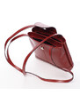 Kožená dámská červená kabelka přes rameno - ItalY Zenna červená