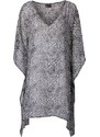 bonprix Plážové tunikové šaty ze šifonu Černá
