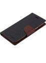 Pouzdro / kryt pro iPhone XS / X - Mercury, Fancy Diary BLACK/BROWN