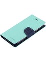 Pouzdro / kryt pro iPhone XS / X - Mercury, Fancy Diary MINT/NAVY