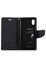 Pouzdro / kryt pro iPhone XS / X - Mercury, Fancy Diary BROWN/BLACK