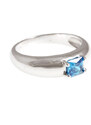 A-diamond.eu jewels Prstýnek stříbrný s modrým kamínkem 173
