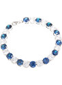 A-diamond.eu jewels Náramek dámský stříbrný modrá a bílá kombinace 185
