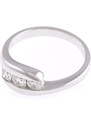 A-diamond.eu jewels Prstýnek z bílého zlata brilantní trojice 350