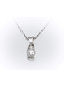 A-diamond.eu jewels Náhrdelník z bílého zlata s přírodním diamantem 413