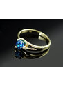 A-diamond.eu jewels Zlatý prstýnek s modrým kamínkem 470