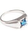 A-diamond.eu jewels Prsten pánský stříbrný modrý 776