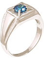 A-diamond.eu jewels Prsten pánský stříbrný modrý 776