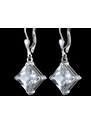 A-diamond.eu jewels Náušnice stříbrné duhové čtverce 992