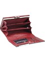 ELOAS Kožená červeno-modrá dámská peněženka v dárkové krabičce