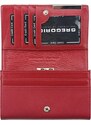 ELOAS Kožená červeno-modrá dámská peněženka v dárkové krabičce