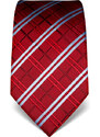 Červená kravata Vincenzo Boretti 22007 - karo