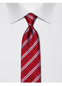 Červená kravata Vincenzo Boretti 22007 - karo