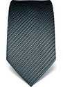 Luxusní kravata Vincenzo Boretti 22000 - černá, tyrkysová