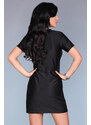 Merribel Mini šaty s koženkovými prvky Tracie černé