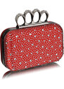 L&S Fashion Elegantní červené psaníčko s boxerem a kamínky LS FASHION LSE00119