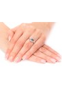 A-diamond.eu jewels Stříbrný prstýnek s červeným zirkonem 59