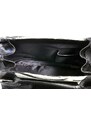 černá kožená kabelka s kožešinou 10-1238-2605, Galko