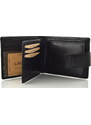Pánská kožená peněženka Lagen s přezkou - černá