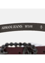 Armani Jeans Elegantní kožený opasek Armani bordo 81 - 91 cm