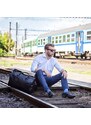 Pánská celokožená cestovní taška Hexagona Bolt - hnědá