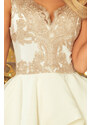 numoco Dámské šaty s krajkovým dekoltem model 5963836