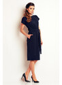 Awama Woman's Dress A142 Navy Blue