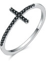 Royal Fashion prsten Třpytivý křížek SCR067