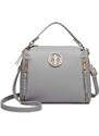 Miss Lulu Kabelka Double Zipped Grey