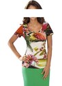 ASHLEY BROOKE ASHLEY BROOKE květinové dámské tričko, letní barevné tričko