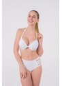 Heat Solid White Underwire Padded Push-up / Retro High Waisted