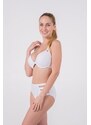 Heat Solid White Underwire Padded Push-up / Retro High Waisted