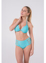Heat Solid Sky Underwire Padded Push-up / Retro High Waisted