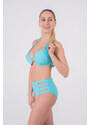 Heat Solid Sky Underwire Padded Push-up / Retro High Waisted