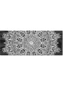 Malvis Pětidílný obraz mandala černobílá