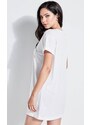 GUESS tričko Longline Logo Tee bílé, 10943-XS