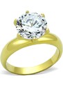US Ocelový, pozlacený dámský prsten s Cubic Zirconia Ocel 316 - Jenna