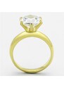 US Ocelový, pozlacený dámský prsten s Cubic Zirconia Ocel 316 - Jenna