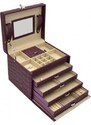 JKBOX Šperkovnice imitace croco kůže velká fialová croco design SP-565/A10 - Doprava ZDARMA!!!